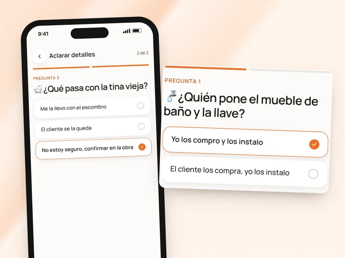 Clarifying questions in Spanish on a phone